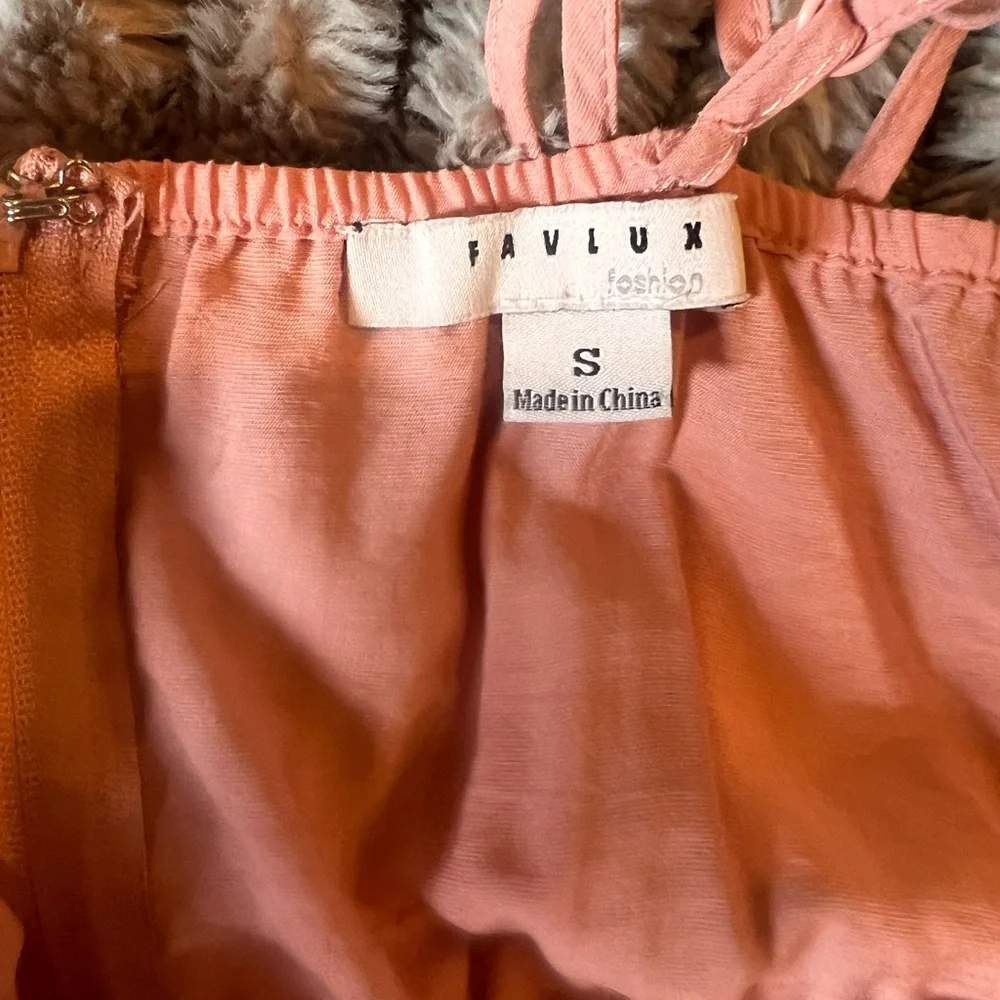 FAVLUX Coral Spaghetti Strap Dress - Picture 2 of 7